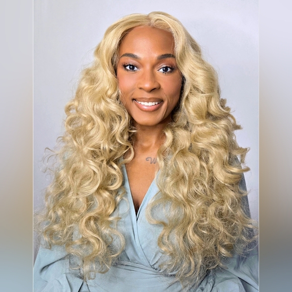 Sensationnel Human Hair Blend Lace Front Wig BareLace Glueless Full Lace Unit 4 - Picture 3 of 7